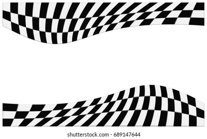Checkered flag. Racing flag isolated on white.