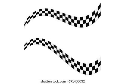 Checkered flag. Racing flag isolated on white.