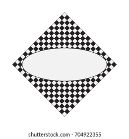 Checkered flag. Racing flag isolated on white.