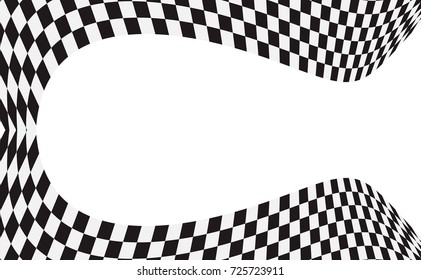 Checkered flag. Racing flag isolated on whit