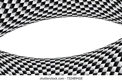 Checkered flag. Racing flag isolated on white.