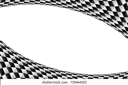 Checkered flag. Racing flag isolated on white.