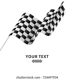 Checkered Flag. Racing flag. Vector illustration.