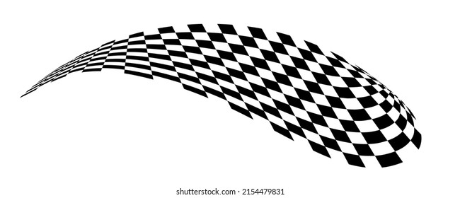 Checkered flag. Signaling on the race track. fabric texture with cubes, background for presentations and start pages