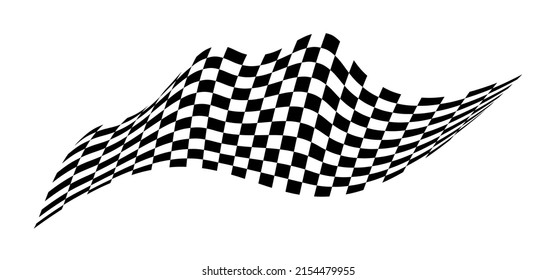 Checkered flag. Signaling on the race track. fabric texture with cubes, background for presentations and start pages