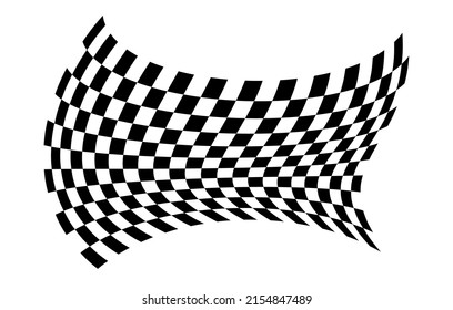 Checkered flag. Signaling on the race track. fabric texture with cubes, background for presentations and start pages