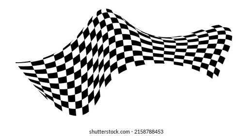 Checkered flag. Signaling on the race track. fabric texture with cubes, background for presentations and start pages