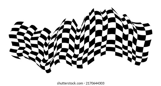 Checkered flag. Signaling on the race track. fabric texture with cubes, background for presentations and start pages