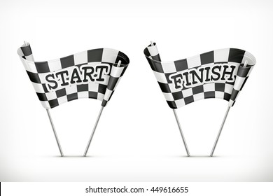 Checkered Flag, Start And Finish Vector Icon