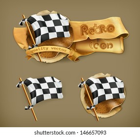 Checkered flag, vector