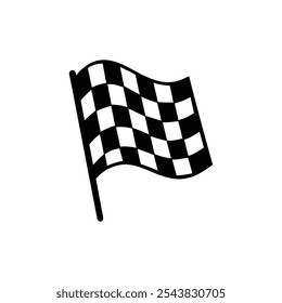 Checkered Flag Vector Illustration on White Background