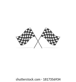 Checkered Flag Vector Image Design