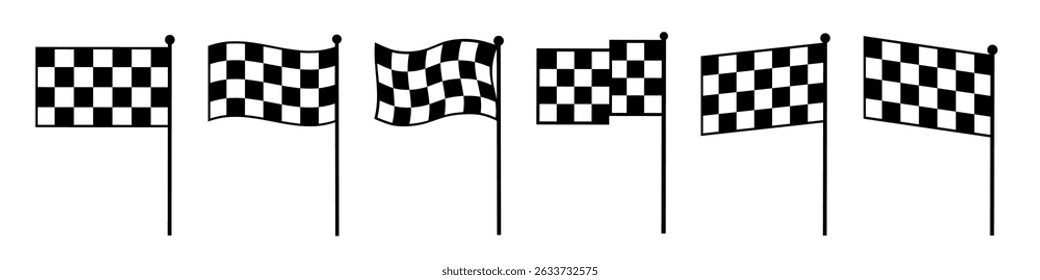 checkered flag vector. Racing flag icon
