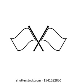 Checkered Flag vector, Rippled black and white racing flag isolated white background. race flag icon on white background. Start symbol. racing flag icon for your web site design, logo, app, UI.