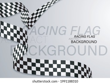 Checkered flag wave design for sport race championship vector illustration