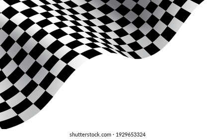 Checkered flag wave on white background design for sport race championship vector illustration. - Shutterstock ID 1929653324