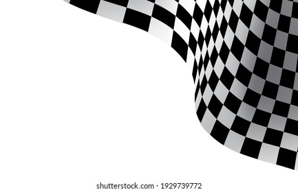 Checkered flag wave on white background design for sport race championship vector illustration. - Shutterstock ID 1929739772