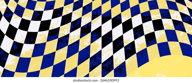 Checkered flag wave on white background design for sport race championship vector illustration.