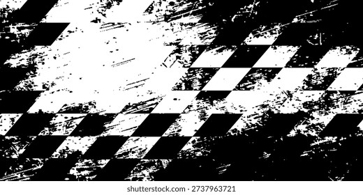 Checkered flag wave on white background design for sport race championship vector illustration.