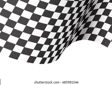 Checkered Flag Wave On White Design Stock Vector (Royalty Free ...