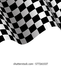 Checkered flag white background design for race sport vector illustration.