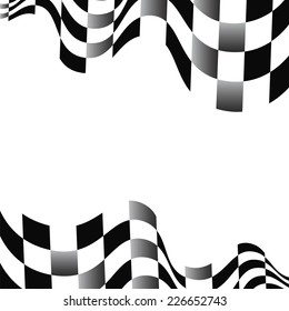 Checkered flags background with space for text