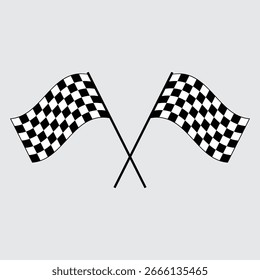 Banderas a cuadros cruzadas Racing Victory Icon