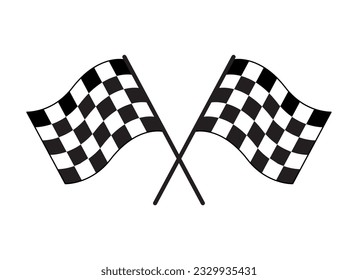 Checkered flags f1 racing. Formula One championship. Motorsport concept. Vector illustration isolated on a white background