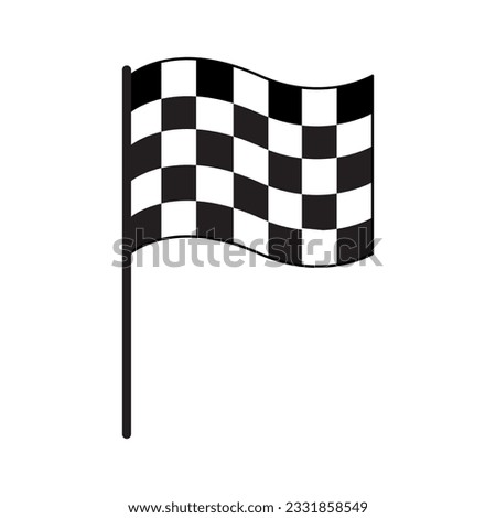 Checkered flags f1 racing. Formula One championship. Motorsport concept. Vector illustration isolated on a white background