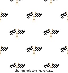 Checkered Flags Finish Flag seamless pattern