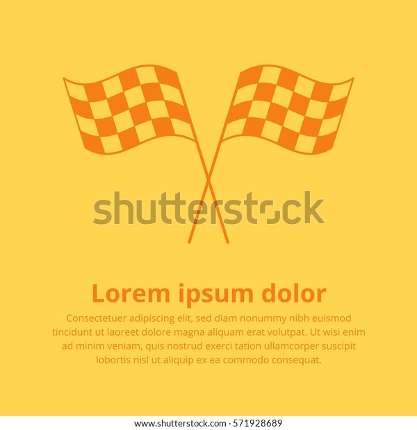 Checkered flags icon. Crossed black\
and white checkered flags Championship vector\
illustration.