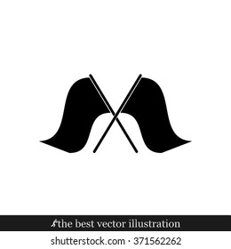 Checkered Flags Icon Vector