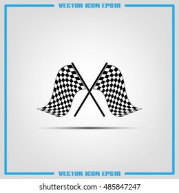 Checkered Flags Icon Vector