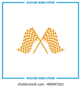 Checkered Flags Icon Vector