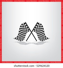 Checkered Flags Icon Vector