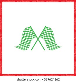 Checkered Flags Icon Vector