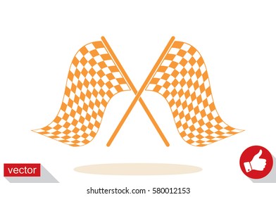 Checkered Flags Icon Vector.