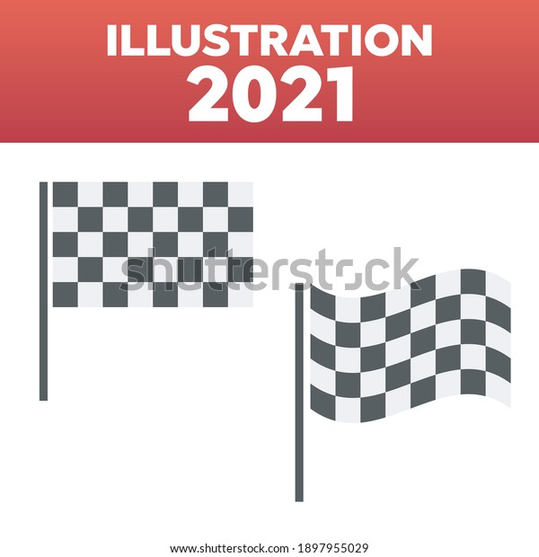 Checkered flags\
icons. Racing finish and start\
flag