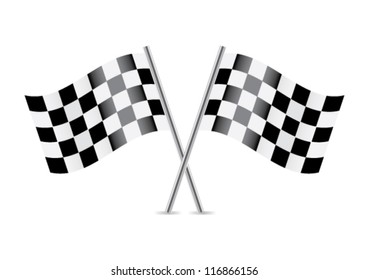 Checkered Flags (racing flags). Vector illustration. svg