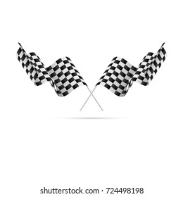 Checkered Flags. Racing flags. Vector illustration.