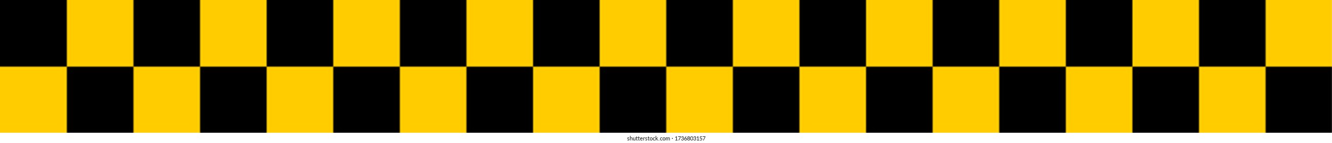 Checkered Floor Marking Tape Sticker Icon with an Aspect Ratio of 10:1 for Social Distancing. Vector Image.