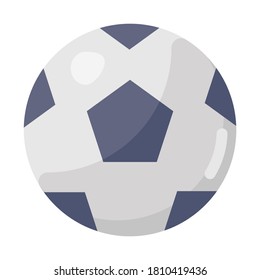 Checkered football, sports equipment in modern editable style, flat icon 