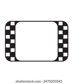 Checkered frame, border. Empty squarish picture, photo frame with squares design eps 10