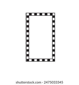 Checkered frame, border. Empty squarish picture, photo frame with squares design eps 10