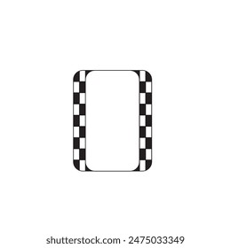 Checkered frame, border. Empty squarish picture, photo frame with squares design eps 10