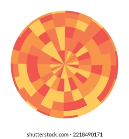 Checkered globe in shades of orange