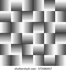 Checkered gradient lines seamless pattren. Vector illustration.