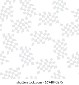 Checkered grey and white flag background. Abstract geometric seamless pattern. Backdrop with checkered flags