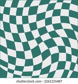 Checkered Groovy Backgrounds.  Retro Psychedelic Checkerboard Poster. Backgrounds in Pale Pastel Colors. Gingham vector wallpaper collection for print templates or textile.