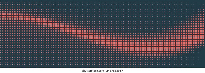 Patrón de semitonos a cuadros Vector Borde en ángulo Rojo Azul oscuro Fondo Abstractas. Cuadrado redondeado a cuadros Punto Sutil Textura Pop Diseño gráfico de Arte. Contraste de medio tono 